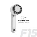 พัดลมไอเย็นมือถือ Folding FAN รุ่น F15 ปรับแรงลมได้ 3 ระดับ มีแบตเตอรี่ในตัว พร้อมส่ง สีขาว/ส้ม. 