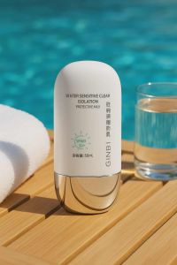 ซื้อ 1 แถม 1 ครีมกันแดดนมวัว spf50++ GINBI มีคุณสมบัติของไพรเมอร์ ป้องกันรังสียูวี นุ่มลื่นทาง่าย กันน้ำ กันเหงื่อ ลดความหมองคล้ำ ผิวขาว ชุ่มชื้น