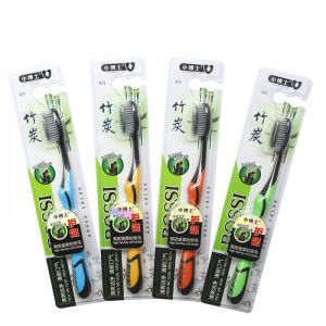 Combo 5 Bàn chải đánh răng than tre hoạt tính Hàn Quốc - Bàn chải đánh răng lông mềm màu đen tinh chất than tre