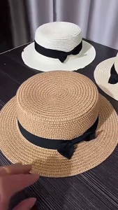 Thanh lịch mũ rơm với cung chi tiết thoải mái của phụ nữ rơm vườn mũ nón cho tiệc cưới Nhà thờ dịp