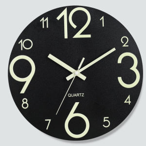 【Local sellers＋COD】Wooden Wall Clock Luminous Number Hanging Clocks Quiet Dark Glowing Wall Clocks Modern Watches Decoration For Living Room Office Home