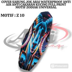 SARUNG JOK COVER JOK MOTOR ARAI 12 BINTANG ZODIAK FULL PRINT WATERPROOF ANTI AIR ANTI CAKARAN KUCING UKURAN L STANDAR UNIVERSAL BEAT MIO GENIO JUPITER VIXION DLL IST99