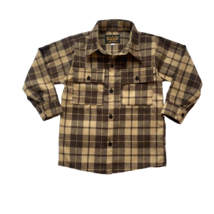 Zweckout Label Kemeja Anak Laki - Laki  Lengan Panjang Motif Kotak Garis