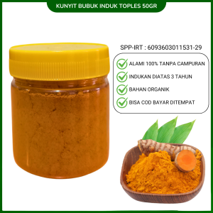 Kunyit Bubuk Induk Asli 100% dari Bahan Pilihan Kunyit Toples