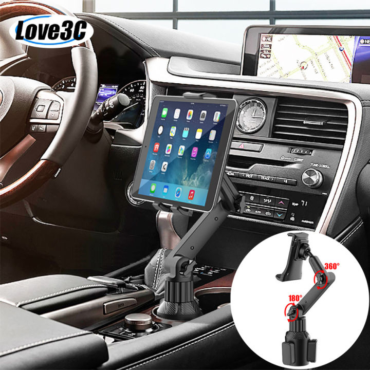 Tablet Cup Holder Mount 360 Adjustable Smartphone Holder Car