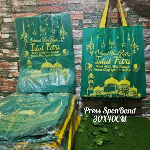 BELLINO - Lusinan Tas Bingkisan Lebaran Model Tapak Press 38x45 Grosir 6pcs 12pcs Goodie Bag Hantaran Hari Raya Muat Banyak