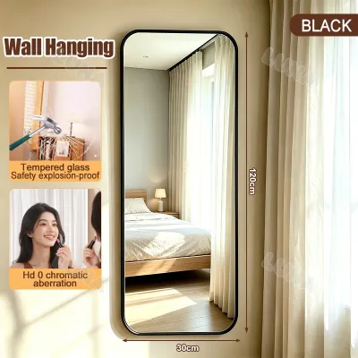 Full Body Dressing Mirror Tempered Mirror Explosion-proof Wall-Mounted Mirror Standing Mirror