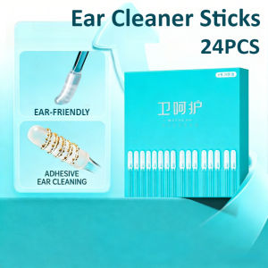 24PCS Adhesive Ear Cleaner Sticks Gentle & Effective Ear Wax Removal Tool for Adults and Children