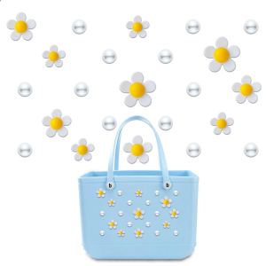 JUTBONG 18/23/24PCS Colorful Charms for Bogg Bags Rubber Beach Bag DIY Beach Totes Decoration Insert Charm Accessories Handbag Beach Bag Accessories Charms for Bogg Bag Women