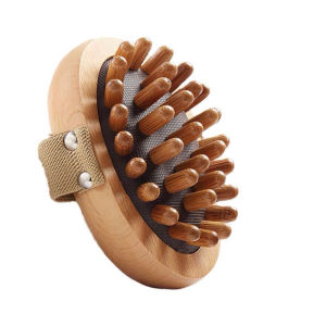 榉木梳子 经络刷 经络梳子 Handheld Massage Brush Wood Meridian Gua Sha Slimming Brush Massager Massage Comb 檀木梳子 按摩梳子。。。