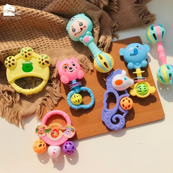 Đồ chơi xúc xắc cầm tay cho bé sơ sinh kích thích giác quan vui nhộn ...