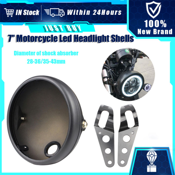 7'' inch Headlight Housing Headlamp Cover Bucket Shell For Harley 7'' inch Headlight Housing Headlamp Cover Bucket Shell For Harley