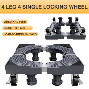 Washing Machine Adjustable Stand Refrigerator Base Heavy Duty Stainless Steel Foot Wheel Wheels