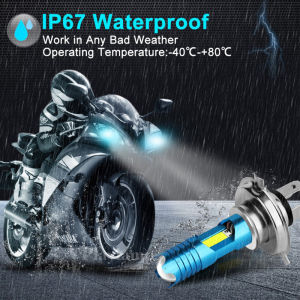 1pcs RGB Changable Car Led H4  Motorcycle Headlight  Wireless Motorcycle Head Lamp DRL LED Bulb Moto Light