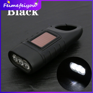 3 LED Flashlight outdoor solar flashlight hand power generation flashlight Use solar panel power 0.5W