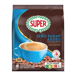 Super Zero Sugar Added Instant 2 In1 Coffee 30 Sticks