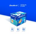 (1 กล่อง 5 รีม) Double A กระดาษถ่ายเอกสาร ขนาด A4 หนา 80 แกรม 500แผ่น ต่อรีม. 