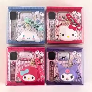 Free Case + Pendant Sanrio Bluetooth Earphone HelloKitty Kuromi Wireless TWS Earbuds Cartoon Headsets For Boys Girls Birthday Christmas Gift Wireless In-ear Noise Reduction Headset
