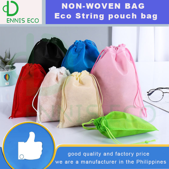 Eco Bag Drawstring Pouch Non-woven Travel Shoe String bag Dustproof Storage  Organizer Packaging bag