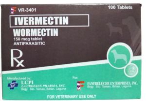 WORMECTIN (Ivermectin) 150mcg Tablet Antiparasitic (For Dogs only)