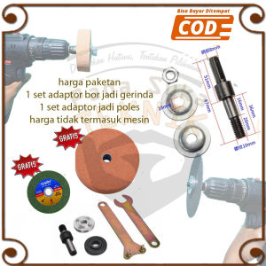 adaptor mesin bor listrik / cordless jadi mata gergaji arbor asah batu putar gerinda poles gosok