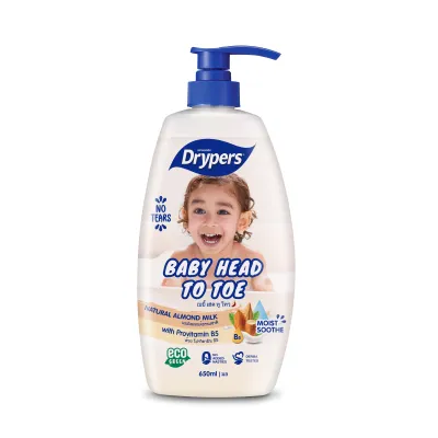 Drypers Baby Head To Toe (N.ALMOND MILK) 650ml