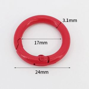 ห่วงกลมสปริง ขนาด 24 มม. 5 ชิ้น ห่วงกลมสี ห่วงกลม ห่วงพวงกุญแจ ห่วงDIY