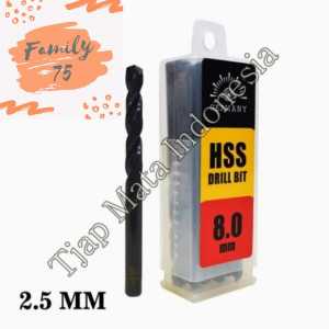 Mata bor besi 25mm HSS Tjap Mata Drill bits 2.5 MM Cap Mata hss