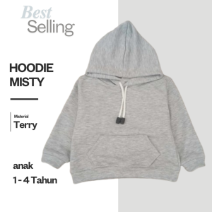 Hoodie Polos Anak Bahan Terry Nyaman Tebal Lembut Laki-laki Perempuan