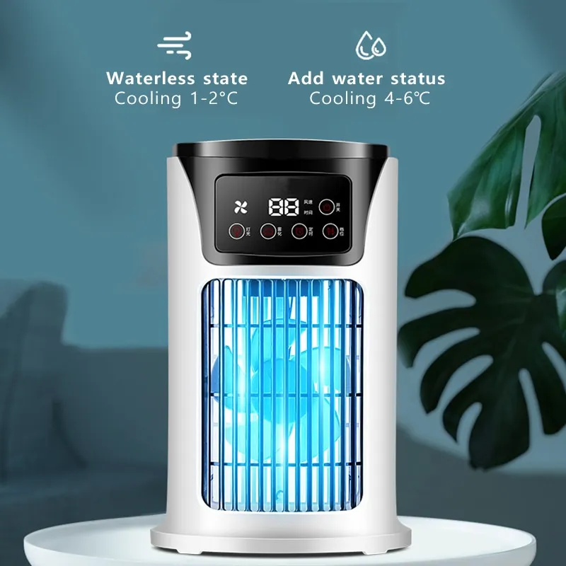 Super Cool Water Air Conditioner Fan Portable Air Cooler Fan Water Cooling  Fan Air Cooler USB for Home Room Office