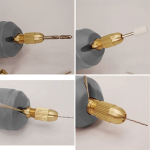 Gray USB Mini Electric Drill Kit with Drill Bits for Resin Plastic Polymer Clay Pendant Making Supplies