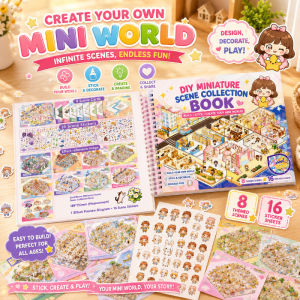 3D Miniature Scene Collection Book Scenery Stickers 8.0 Landscape Cartoon Mini House DIY Sticker Toy