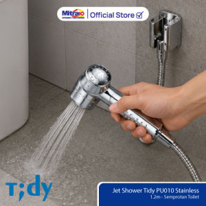 Jet Shower Washer Semprotan Toilet Kloset Closet Tidy PU010 Stainless 1.2m - Jet Shower