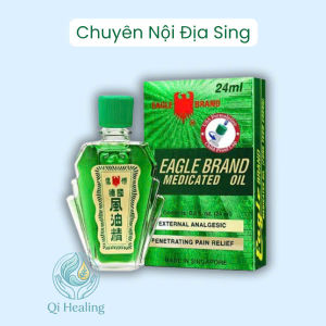 Dầu Gió Xanh Con Ó Cao Cấp 24ML Công thức Mỹ 2 Nắp | Mùi bạc hà | dầu massage body