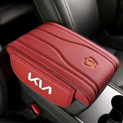 Leather Car Armrest Box Cover Wear-Resistant & Non-Slip Enhanced Comfort Armrest Protector for KIA Sorento carnival stonic soluto seltos picanto sportage stinger forte Rio