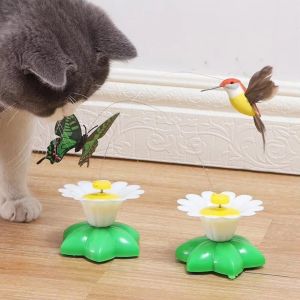 WAPKTY Random Colors Butterfly Cat Toy Electric Shake Cat Teaser Toy Flying Automatic Training Pet Toys Pet