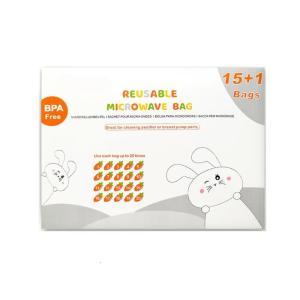 16-Count/42-Count Travel Friendly Microwave Sterilizer Bags Cleaning Bag for Baby Bottle Quick and Easy Sanitization