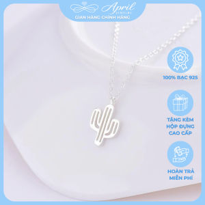 Dây chuyền bạc nữ mẫu xương rồng chất liệu bạc 925 mẫu mới sang trọng APRIL JEWELRY DC012