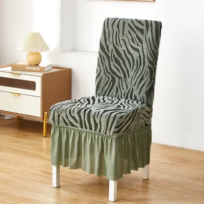 BERMA BABY Dining Chair Cover Elastic Jacquard Cationic Removable Washable Stretch Slipcover Skirt Banquet Home Decor