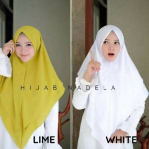 Hijab segitiga instan 2layer / Jilbab Segitiga instan 2 layer pollycotton / Hijab Segtiga Instan Jumbo premium
