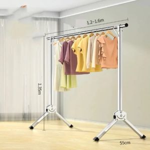 2/3 pole foldable/expandable thick stainless steel drying rack for indoor and outdoor household use portable