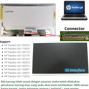 LCD HP Pavilion G4-1053TU G4-1130TX G4-1051TU G4-1321TX G4-1016TU G4-1003TU G4-1052TU G4-1338TX G4-1200TX G4-1126TU original