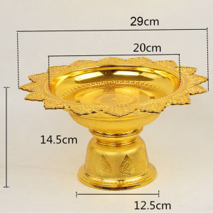 (ส่งตรงจากไทย) พานโตก เป็น พานโตกสีทอง ตัวพานและเชิงพาน หรูหรา สวยงาม แตกได้ยากเพราะเป็น พานโตกพลาสติก พานสินสอด พานทอง ทำจากพลาสติกเกรดดี