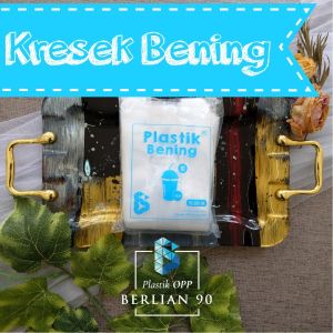 Plastik PE Bening uk. 15 / Kresek Transparan Tebal 250 gram  Kantong PLastik Kresek HD Tebal Bening TRansparan Murah