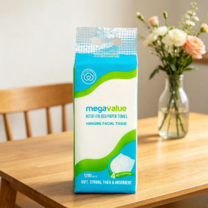 【Buy 1 take 4】Megmkei 6400 sheets Blue Hanging Wall Tissue Luxury Ho Exclusive Household Hand Paper Air Cushion Toilet Paper Napkin