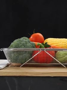 Stainless steel kitchen sink strainer draining basket retractable vegetable fruit dish rack shelf