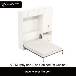 Folding Murphy Bed Hidden Bed With Table & Cabinet Combination Customizeable