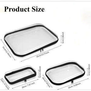 Transparent Multi-purpose Storage Box Small Clothes Toys Washroom Cosmetic Storage Bag Travel Organizer