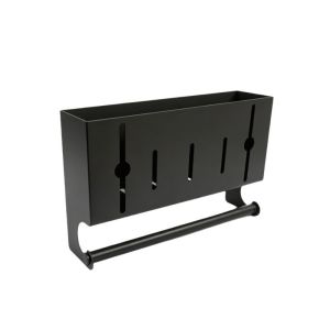 PRETTY Thép carbon Kệ tủ lạnh từ tính Gắn tường Không cần khoan Giá để đồ dùng nhà bếp. Thực tế Dung tích lớn Giá để màng bọc thực phẩm Phân loại đồ dùng nhà bếp