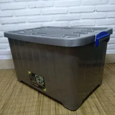 Container Ezy Box 95 Liter Kuat Tebal Tahan Banting Roda Kokoh Berkualitas Biggy EzyBox EZ-95 Shinpo Sinplas 95Ltr